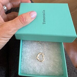 Tiffany & Co. Silver Open Heart Necklace
